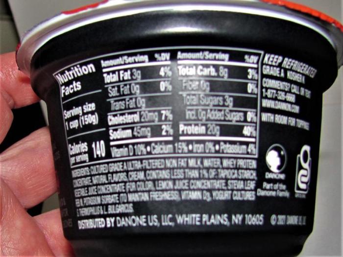 Oikos yogurt nutrition facts