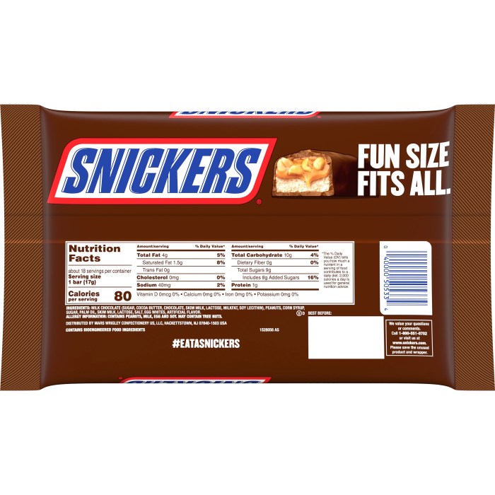 Cream ice snickers bar nutrition facts bars twix